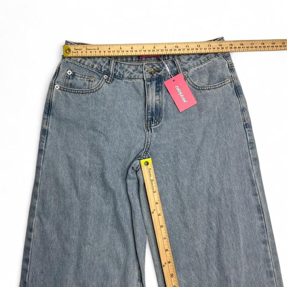 Edikted blue wide leg jeans Size S NWT - Picture 4 of 7